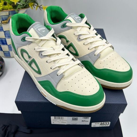 Men's Dior B 57 dribble low top leather sneakers size 46 made in Italy - Picture 1 of 12